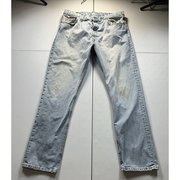 Vintage Levis 517 Jeans Men’s 38x34 (34x33) Distressed Bootcut Blue Denim USA‎ - Picture 1 of 11